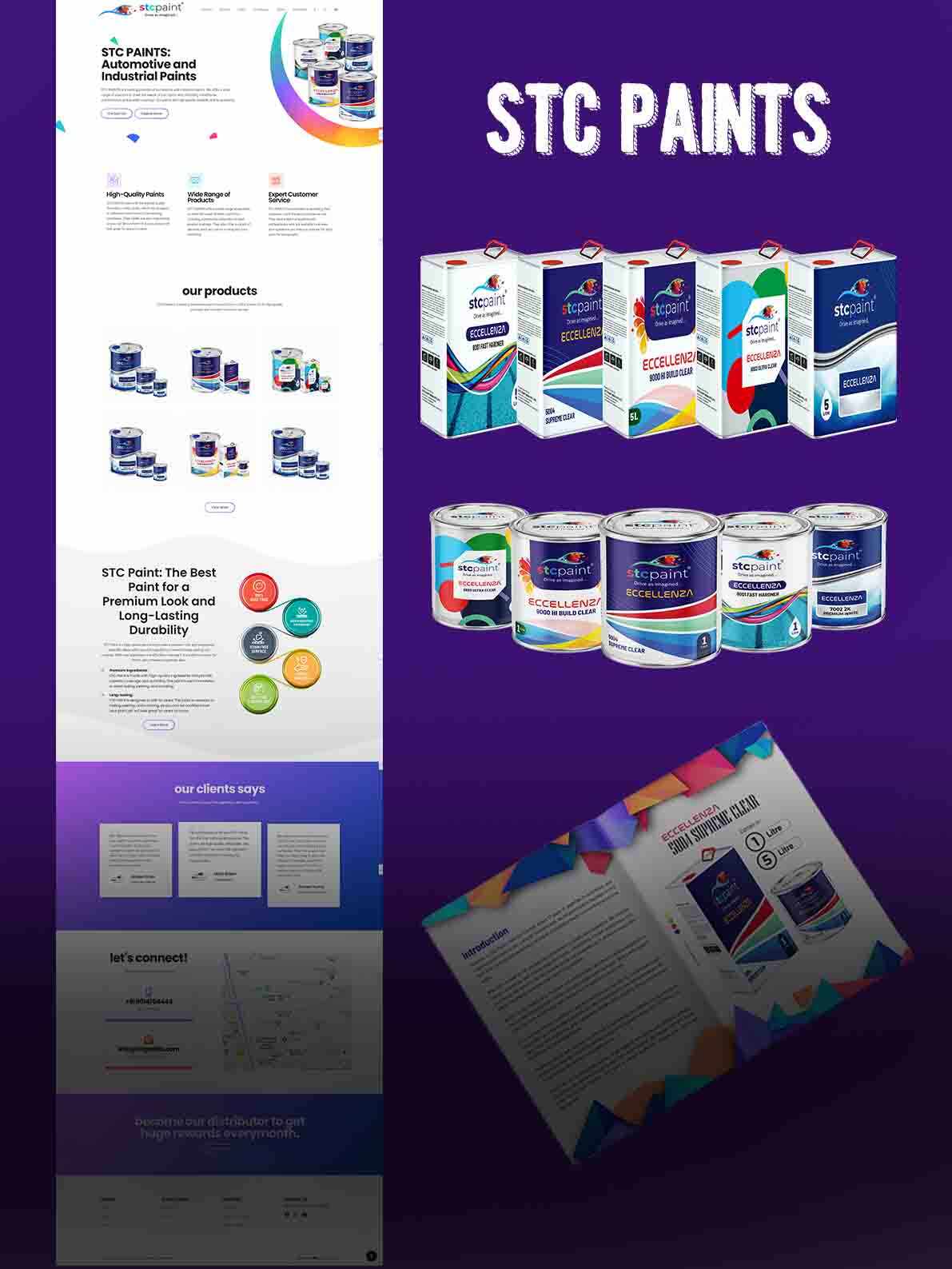 STC Paints Website and Labels design and develop by ItsDigimark