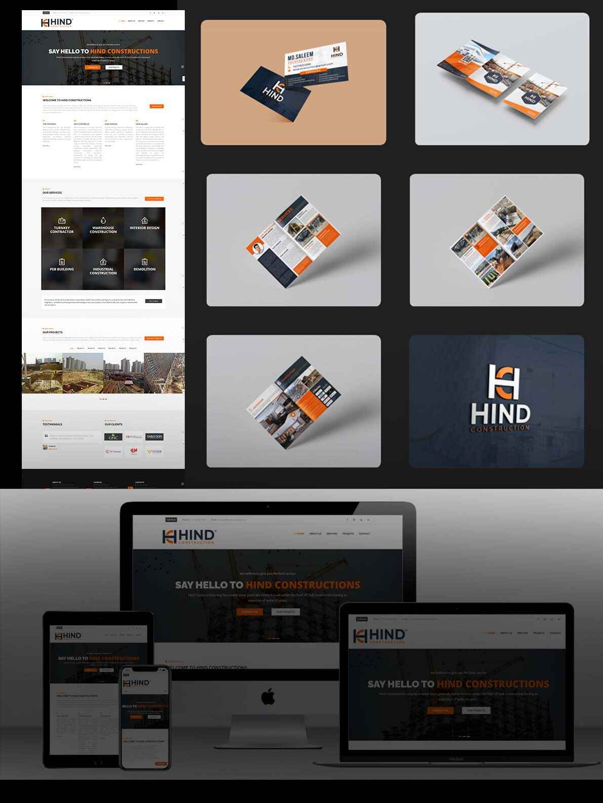 Hind Constructions From Scratch Branding and Website Designed by ItsDigimark